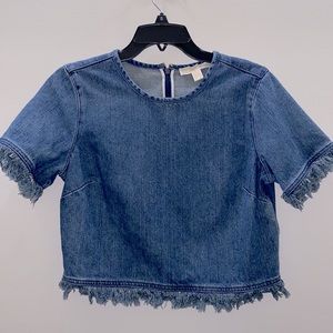 Michael kors Denim Fridge Crop Top